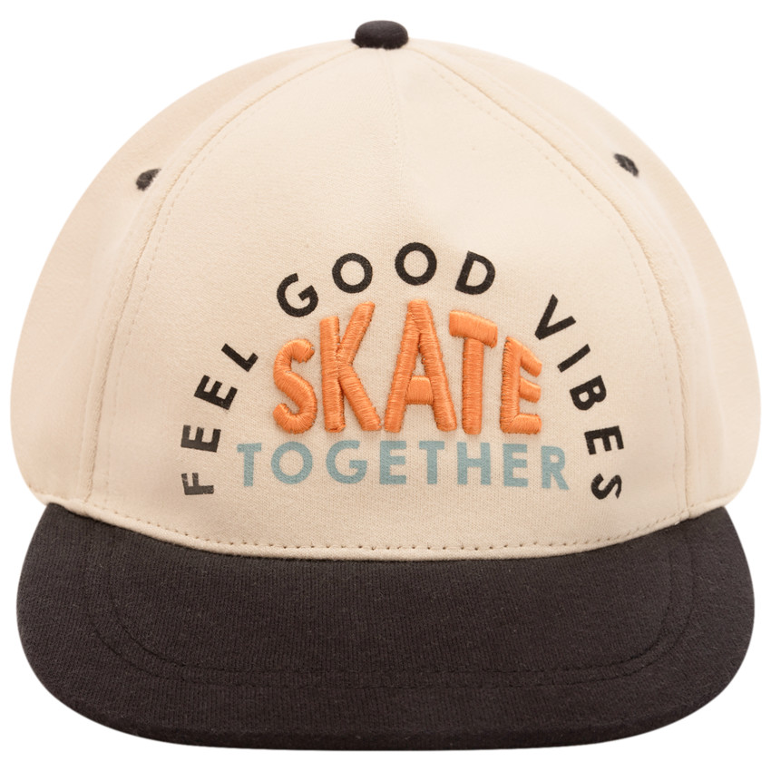 Gorra bicolor con bordado 3D para niño 