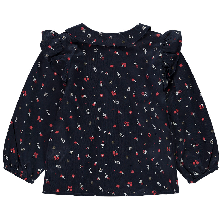 Túnica de manga larga con nudo y estampado de flores para bebé niña 