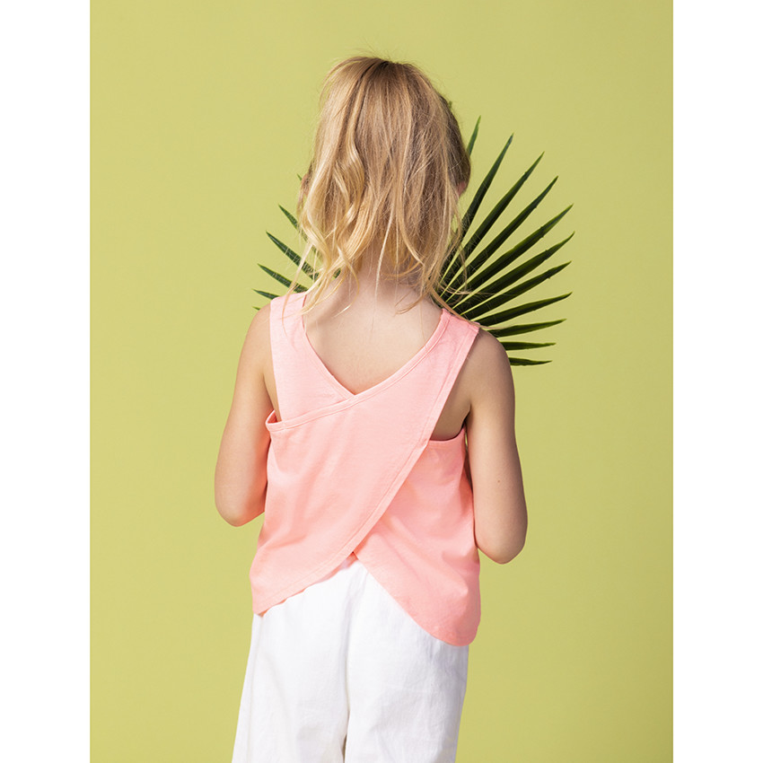 Camiseta sin mangas estampado floral 