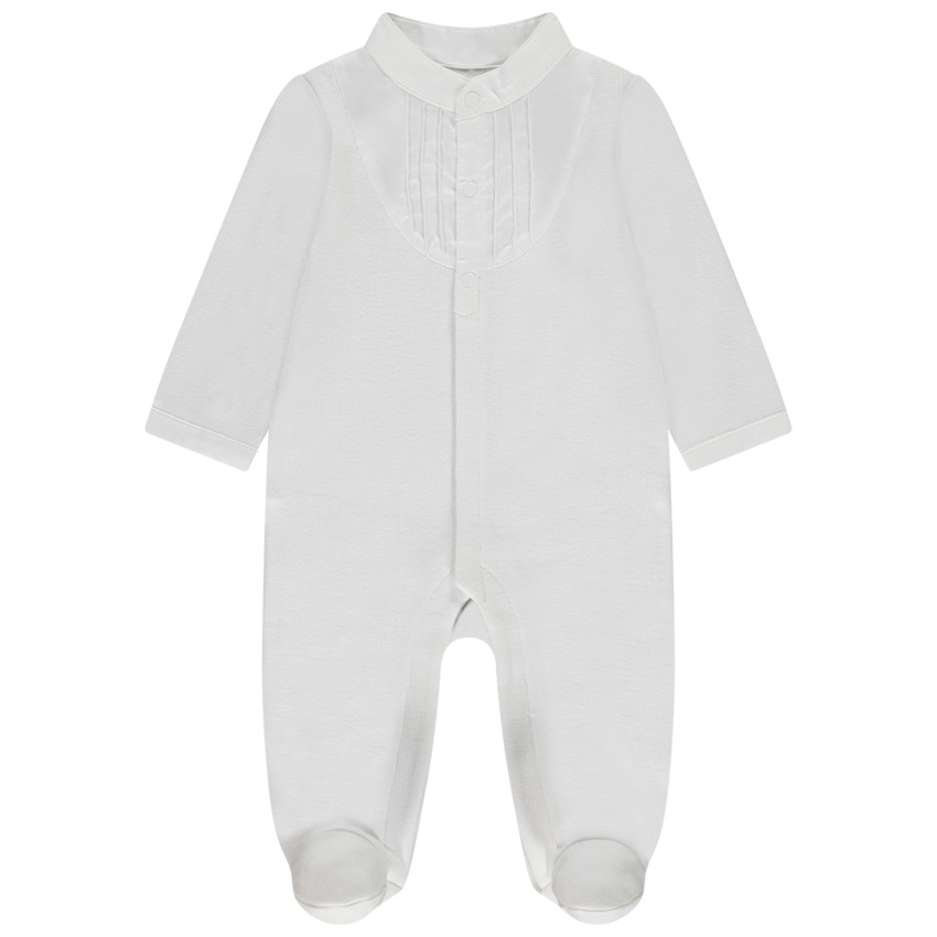 Pelele con pechera y cuello mao para bebé niño 