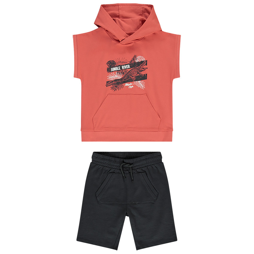 Ensemble de plage en jersey print fantaisie pour garçon 