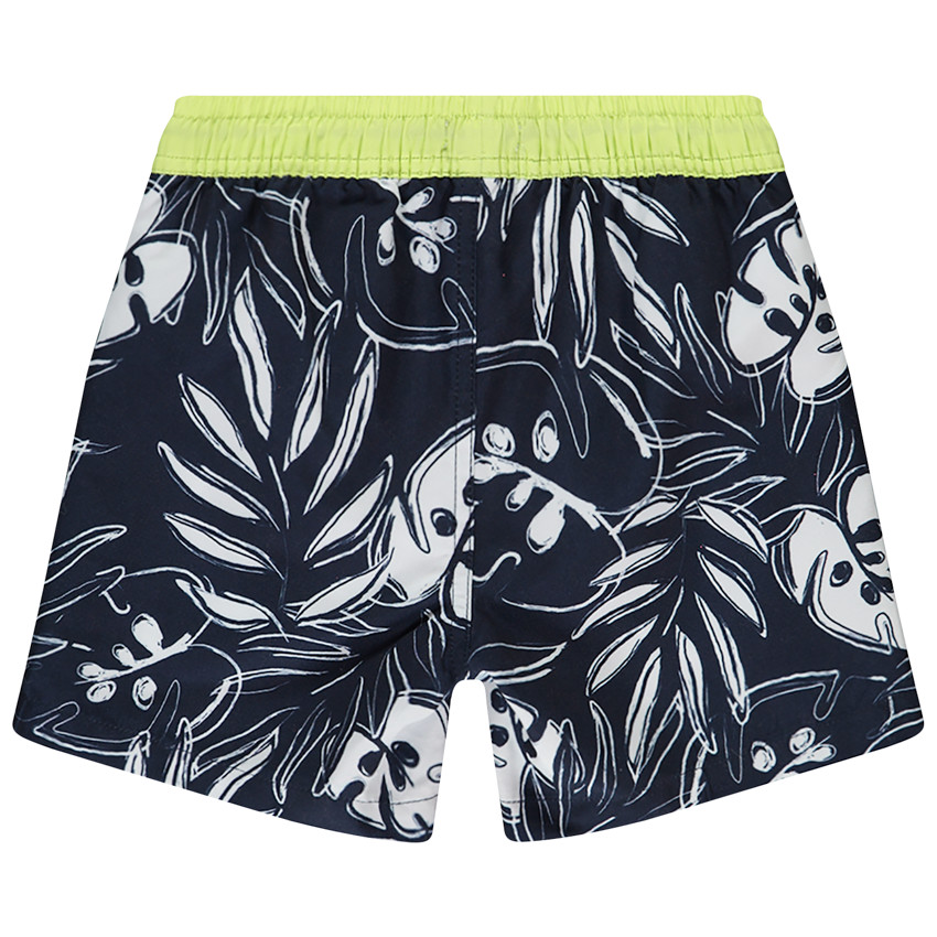 Bañador tipo short con estampado de hojas para niño 