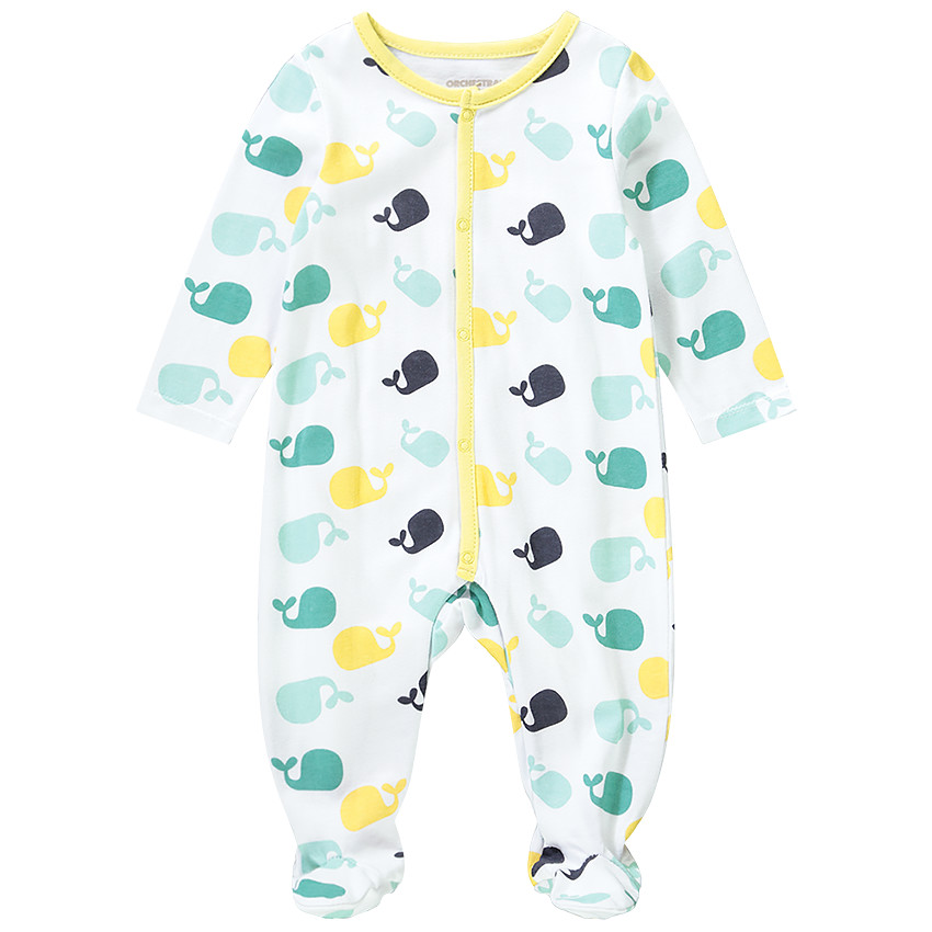 Pack de 3 peleles de algodón para bebé niño con estampado de peces y ballenas 