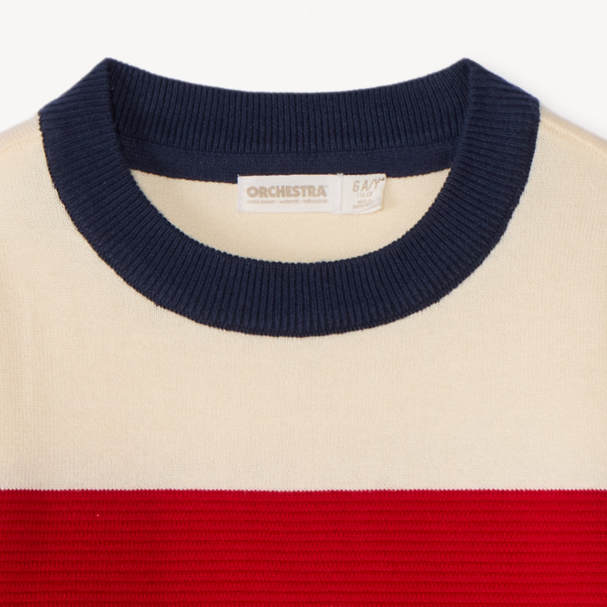 Jersey de rayas de punto fantasía para niño 