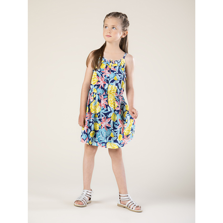 Vestido de tirantes estampado piñas y flores all-over  Additional Vestido de tirantes estampado piñas y flores all-over