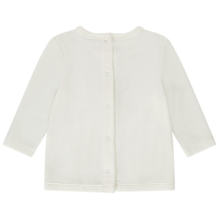 Pijama de 2 piezas en terciopelo ciervo de Navidad para bebé niña 