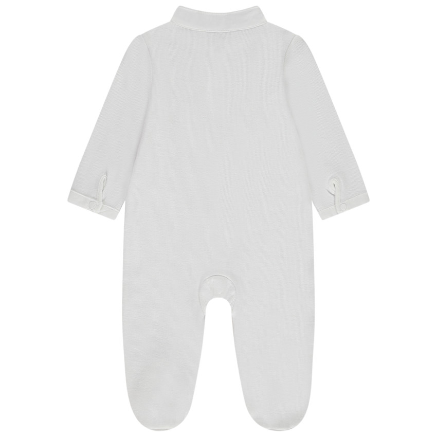 Pelele con pechera y cuello mao para bebé niño 