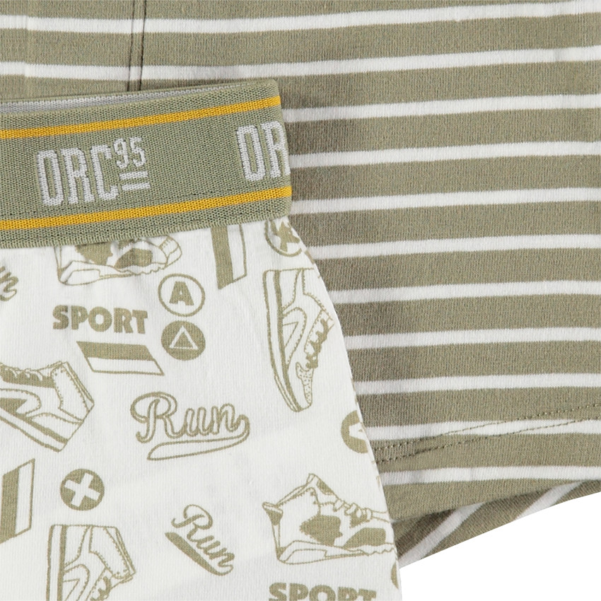 Júnior - Juego de 2 bóxers de algodón con motivo/a rayas  