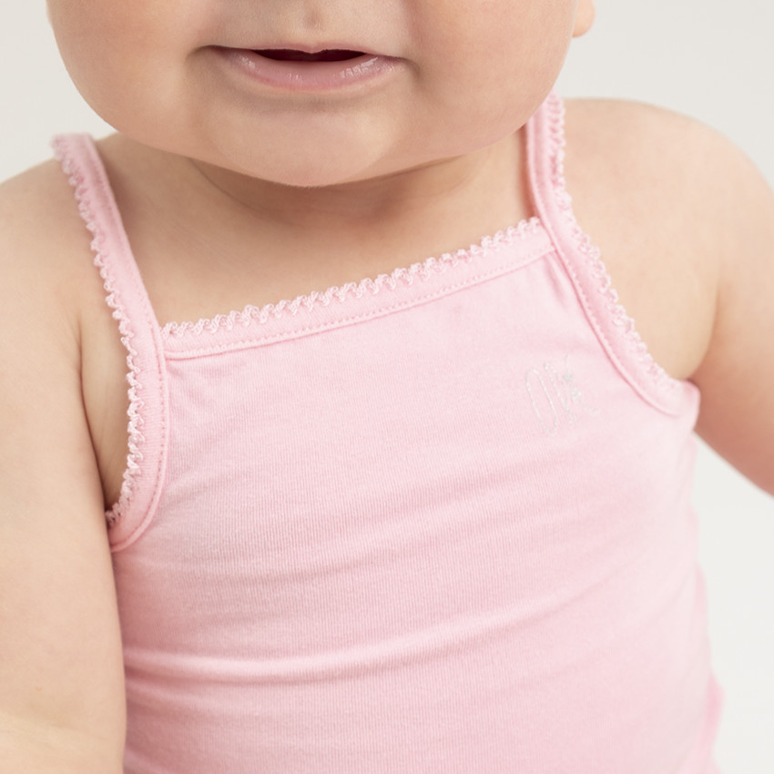 Pack de 3 bodies unis con tirantes para bebé niña 