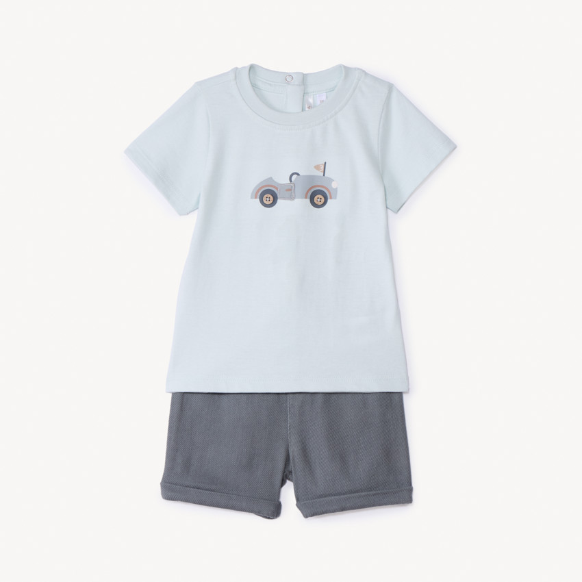 Conjunto de 2 piezas con pantalones cortos para bebé niño 