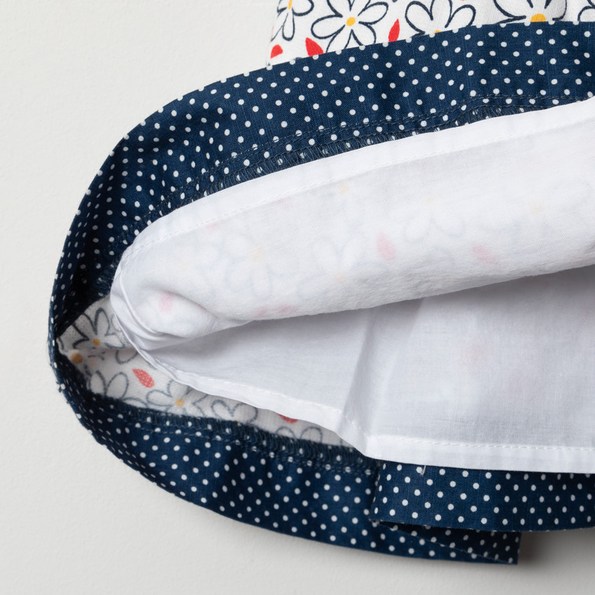 Robe à fleurs et bretelles volantées 