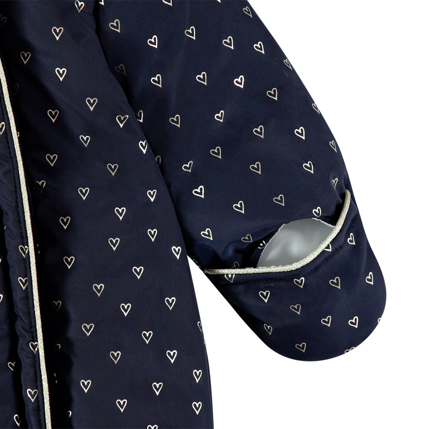 Pelele estampado corazones forrado de sherpa para niña  Additional Pelele estampado corazones forrado de sherpa para niña