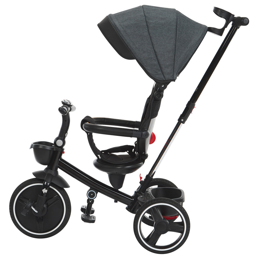 Triciclo Triky 5 en 1 evolutivo gris/negro 