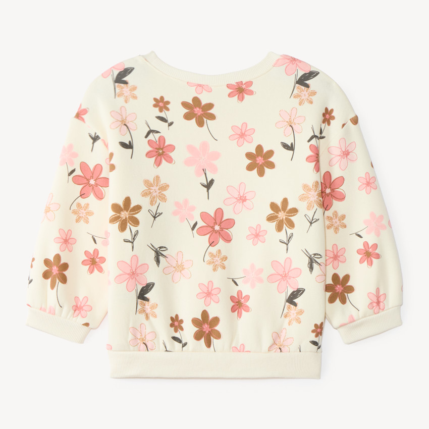 Sudadera de felpa oversize para bebé niña con estampado divertido. 