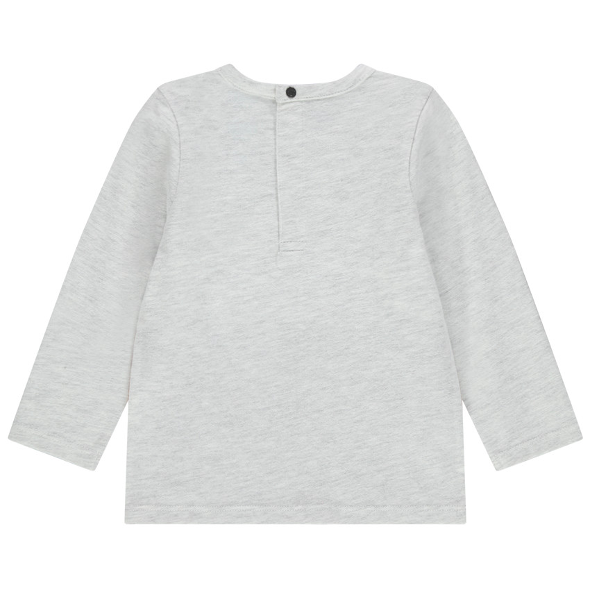 Camiseta de manga larga tricolor estampado Smiley 