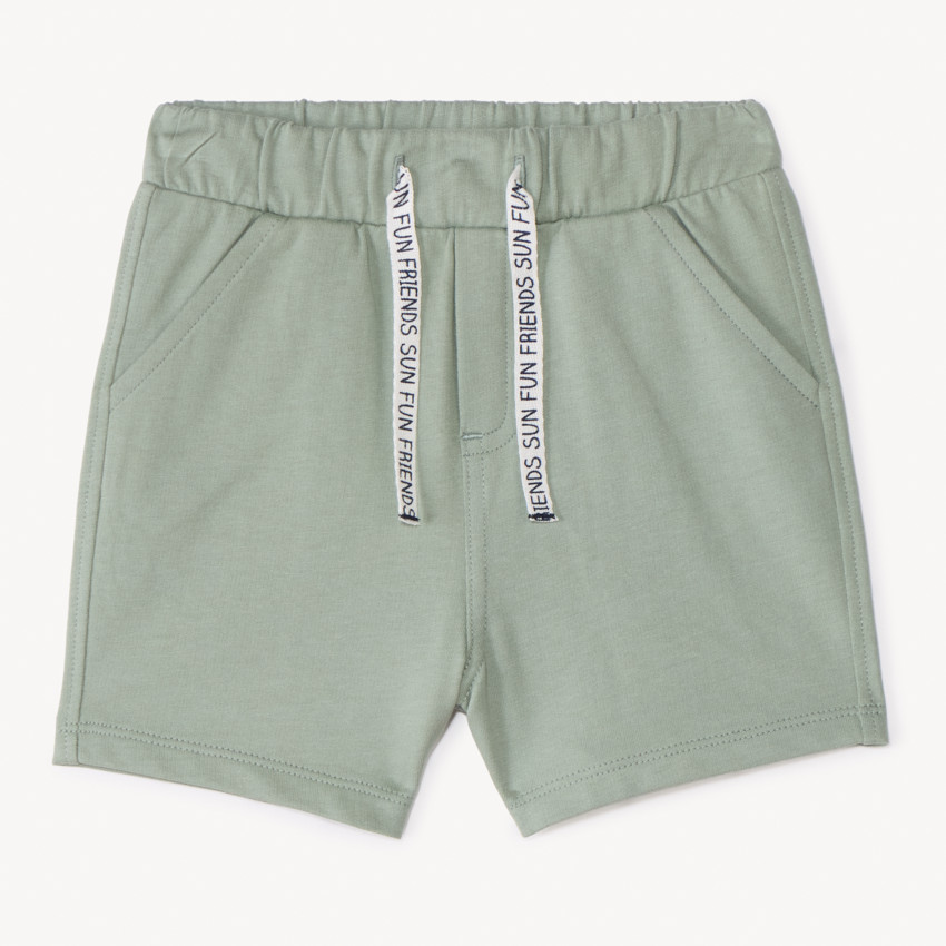 Bermudas de felpa lisa para bebé niño 