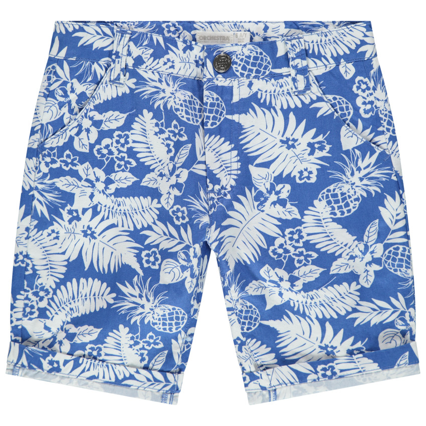 Bermudas de tela con estampado vegetal all over  Additional Bermudas de tela con estampado vegetal all over