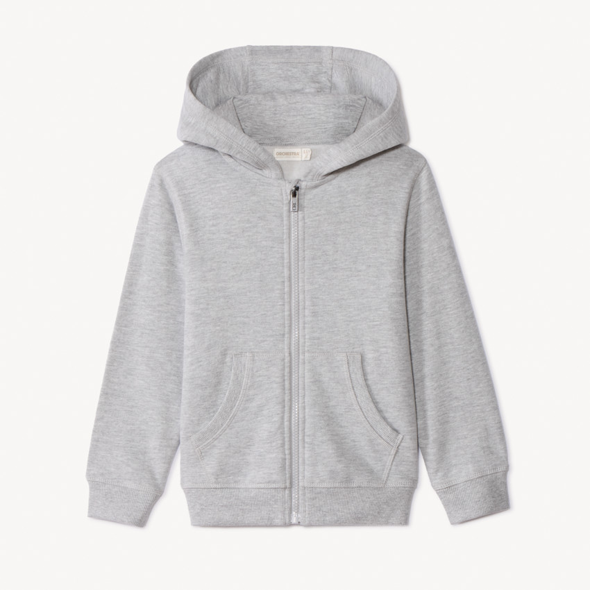 Sudadera con capucha de felpa lisa para niño 