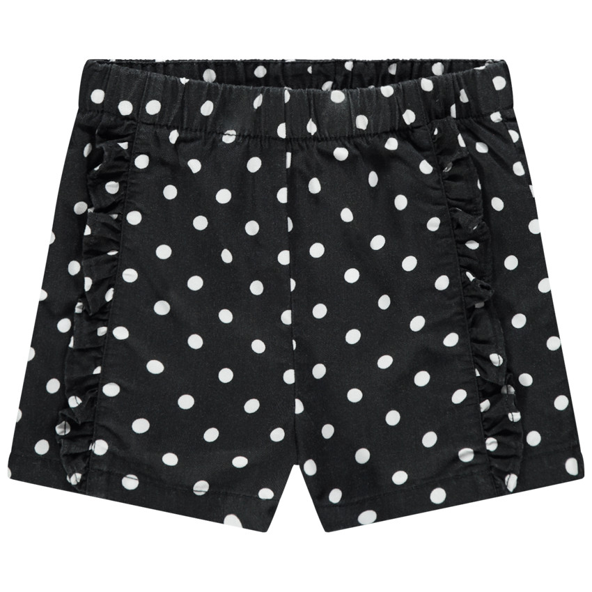 Short estampado topos y volantes 