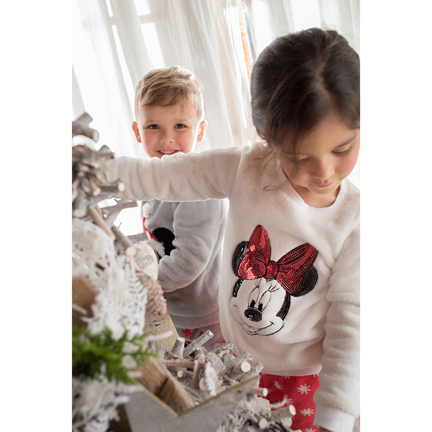 Pijama de borreguillo bicolor con Minnie Disney de lentejuelas  Additional Pijama de borreguillo bicolor con Minnie Disney de lentejuelas
