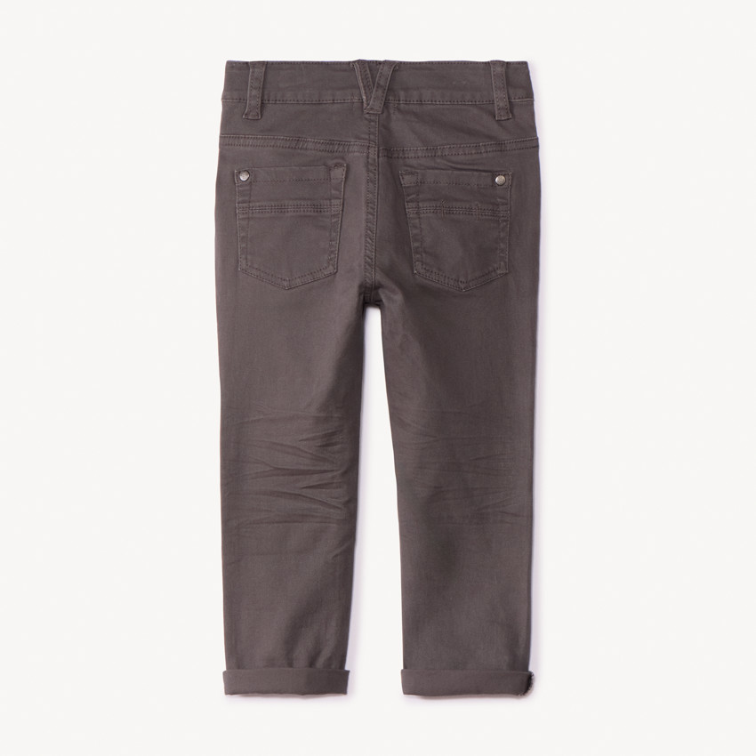 Pantalón slim de twill con efecto arrugado para niño 