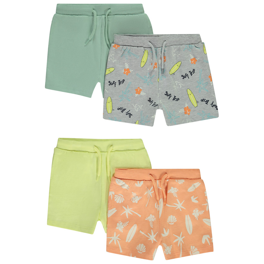 Lote de 4 bermudas fantásticas para bebé niño 