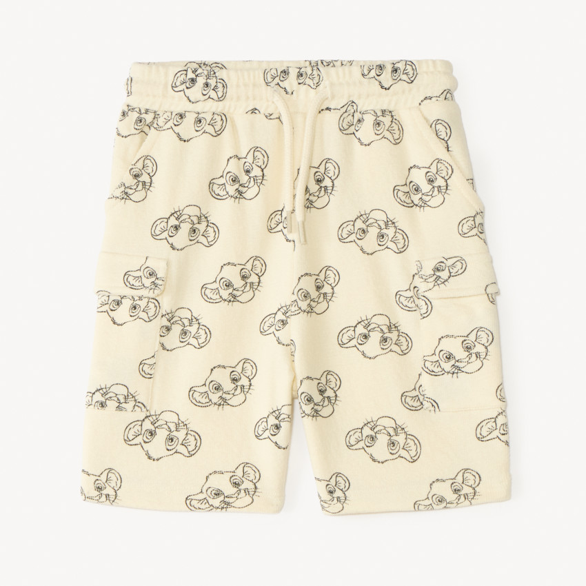 Pantalón corto cargo estampado El Rey León Disney para bebé niño 