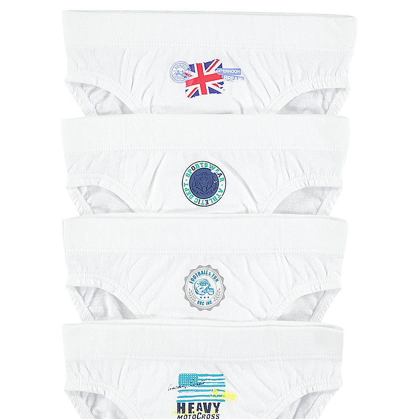 Lote de 7 slips de algodones lisos estampado fantasía 