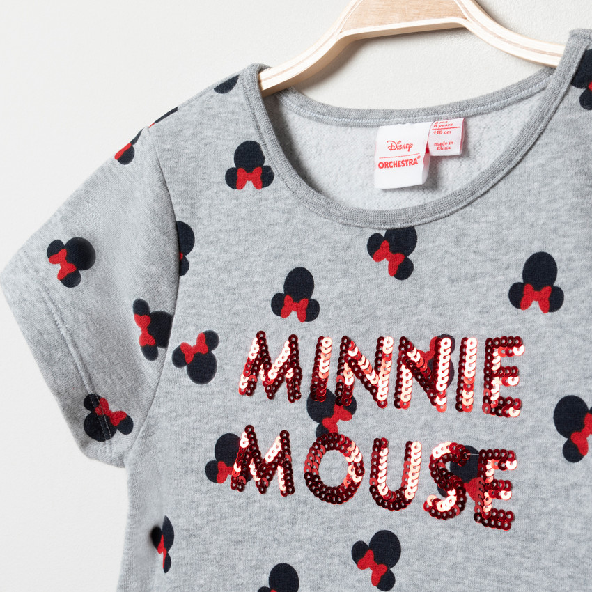 Robe manches courtes pour fille motifs Minnie Disney 