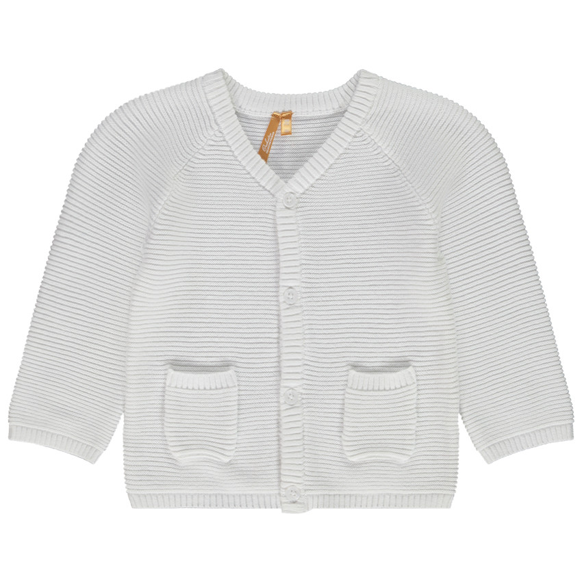 Gilet de punto fantasía liso para bebé niño 