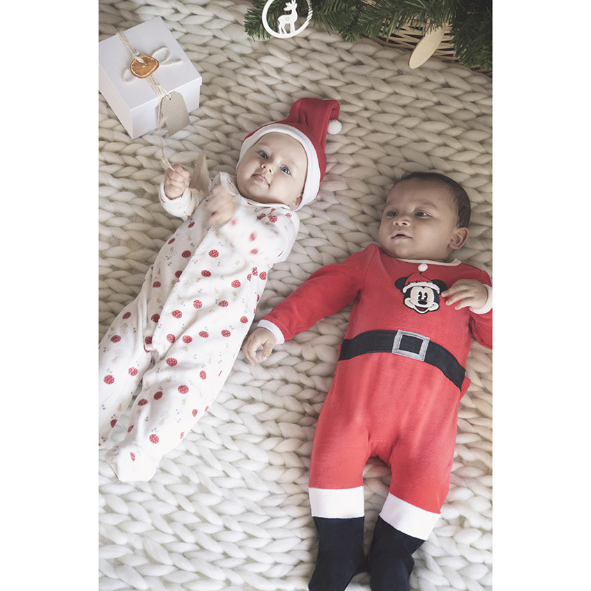 Pelele terciopleo motivo navideño 