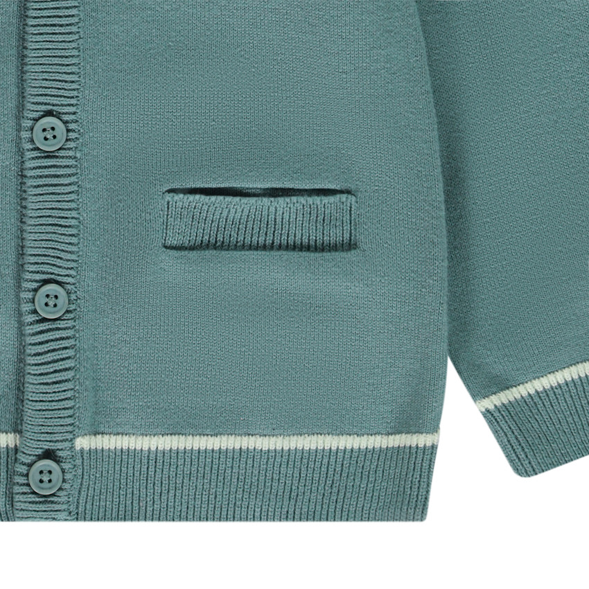 Chaleco de punto con cuello en V para bebé niño 