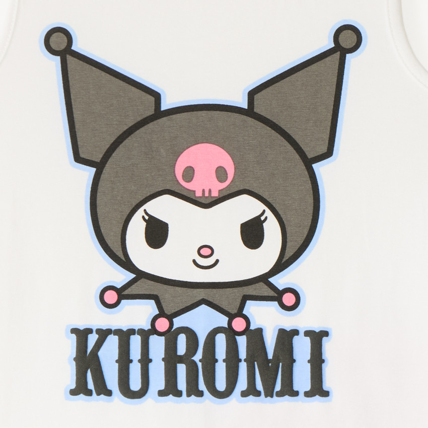 Conjunto de 2 piezas de pyjama de tirantes + pantalones cortos de Kuromi Hello Kitty para niña 