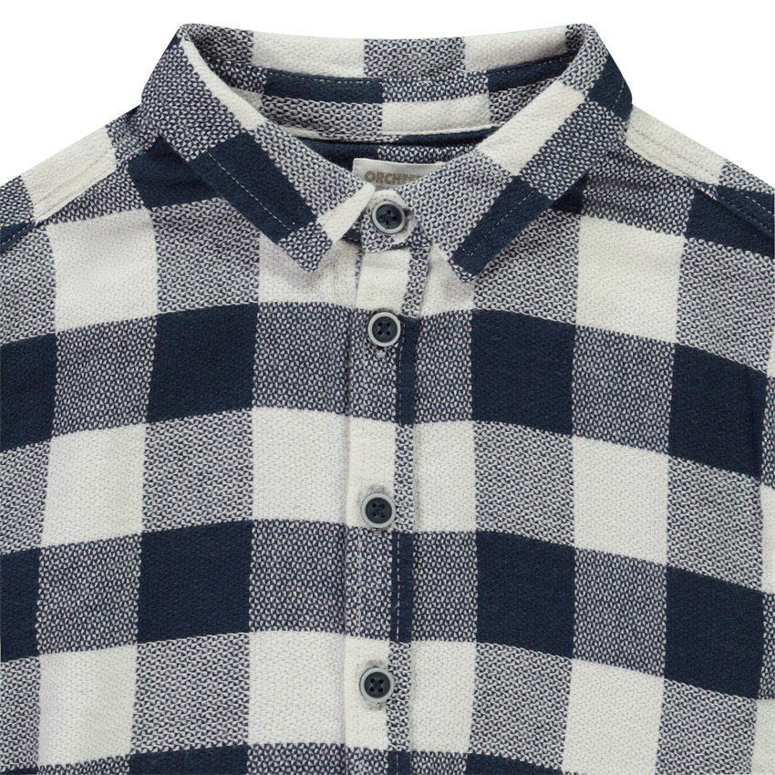 Camisa de cuadros de manga larga para niño 