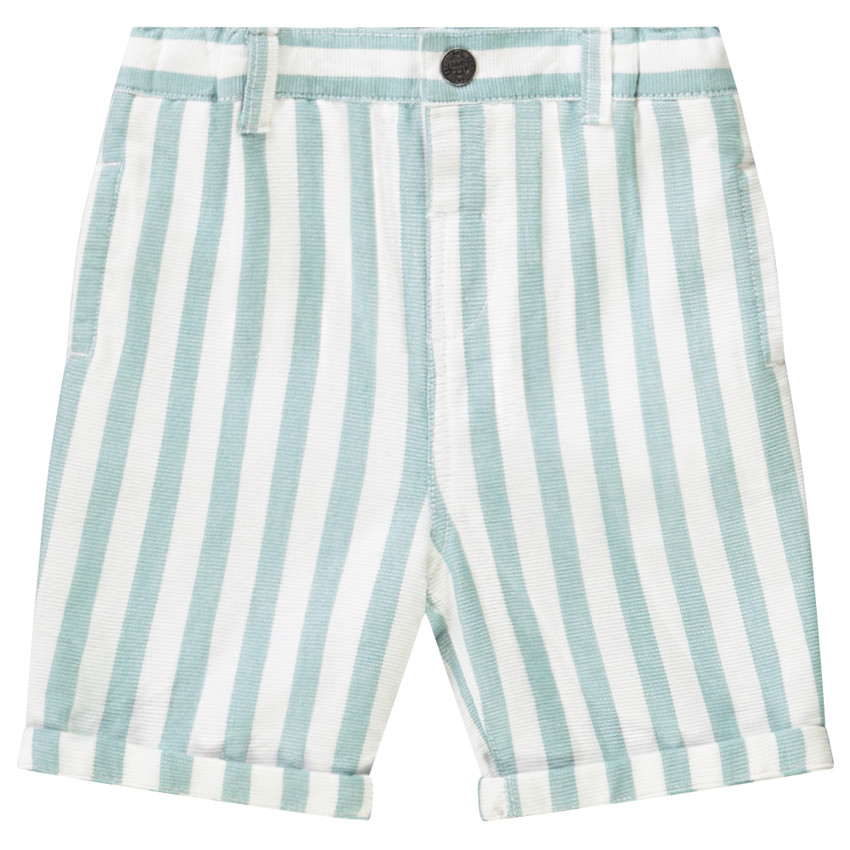 Bermuda en coton fantaisie à rayures pour bébé garçon 
