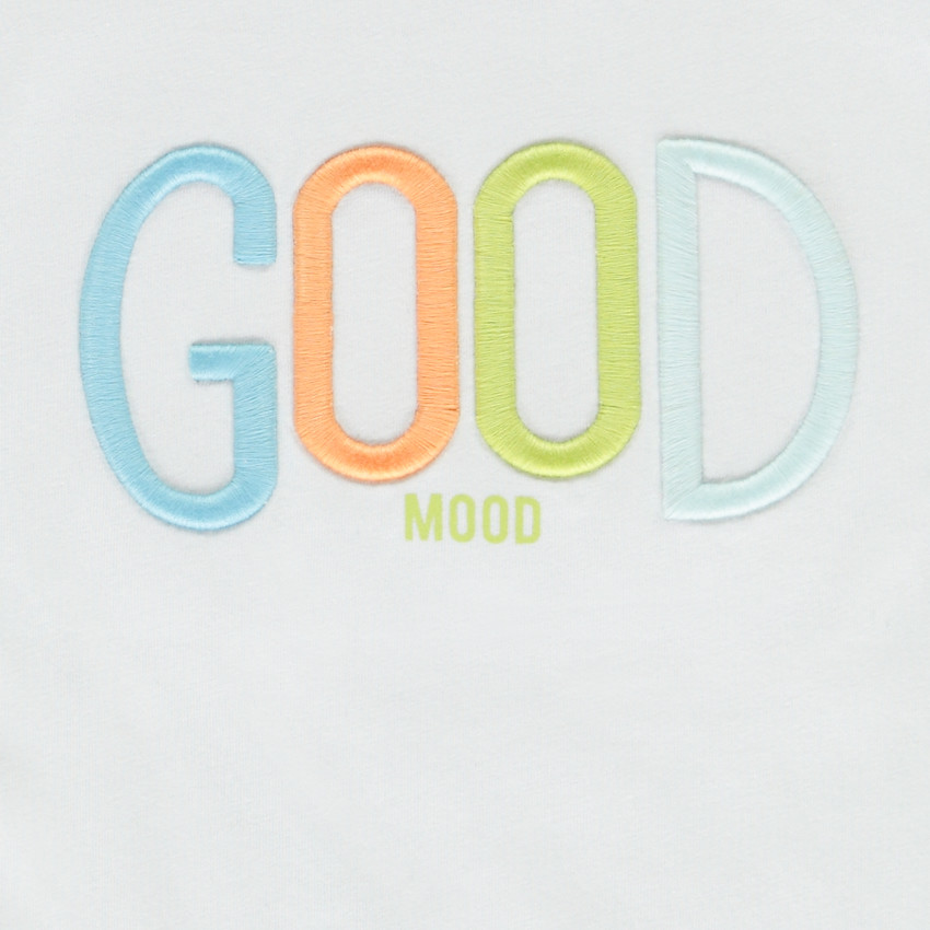 Camiseta de manga corta con bordado 3D para niño 