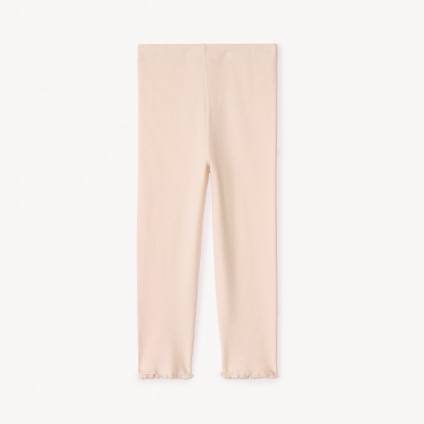 Camiseta lisa acanalada con botones para bebé niña 