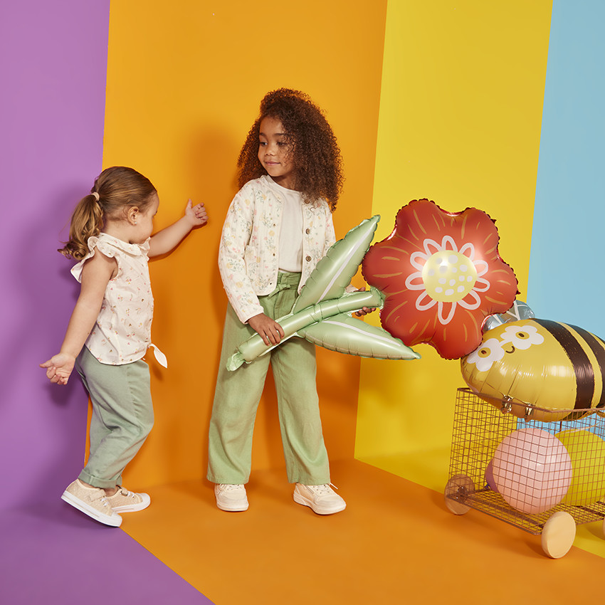 Blusa de manga corta con estampado de flores para bebé niña 