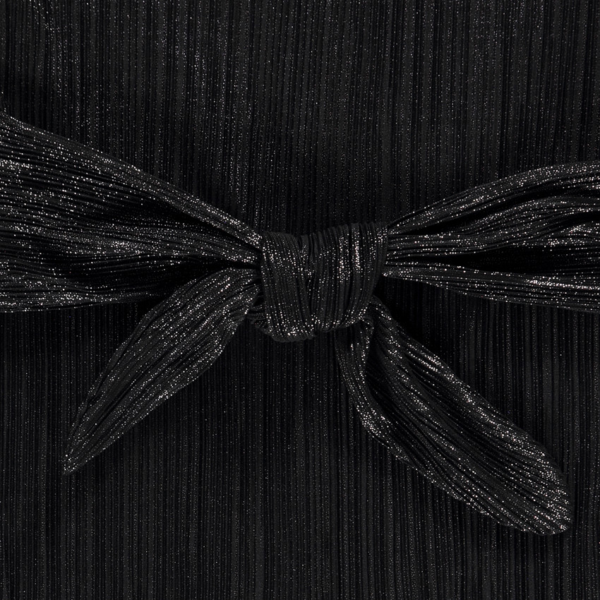 Mono largo con efecto irisado y cinturón para atar para niña 