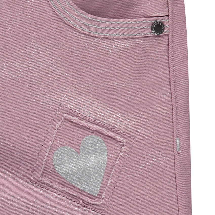 Pantalón slim de tela con brillo y cinturón extraíble 