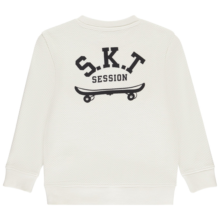 Sudadera de felpa con estampado de skate para niño 