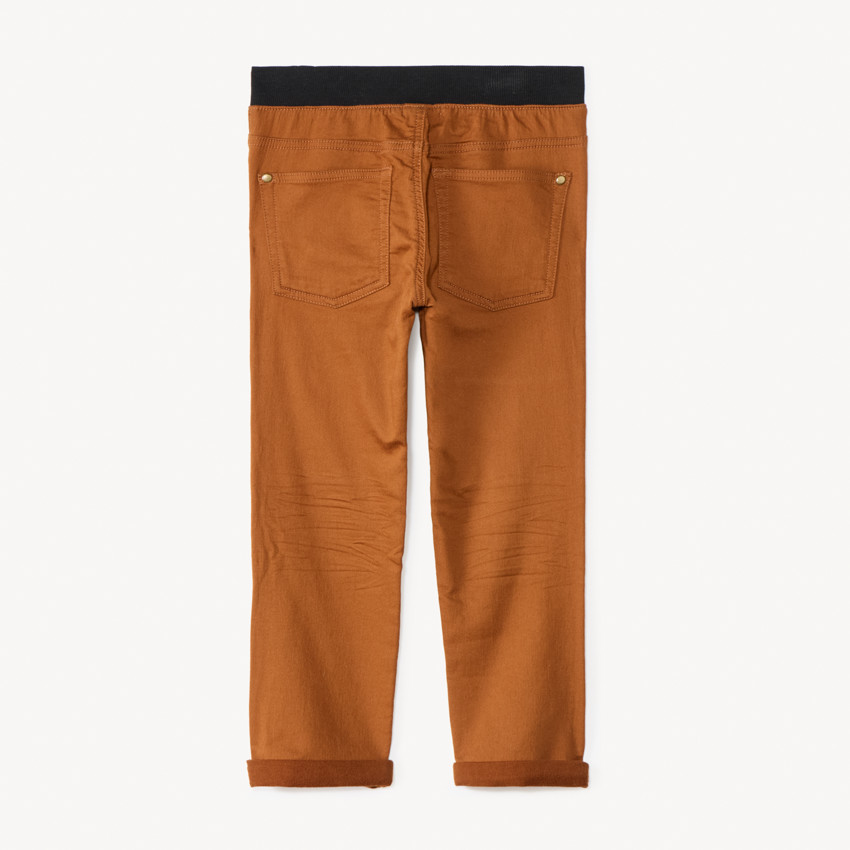 Pantalón liso con cintura elástica para niño 