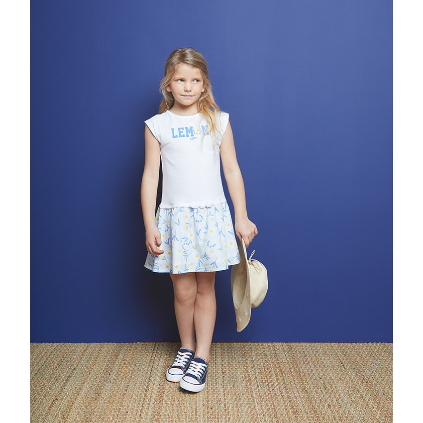 Capeline effet paille tressée avec fleurs brodées pour fille  Additional Capeline effet paille tressée avec fleurs brodées pour fille