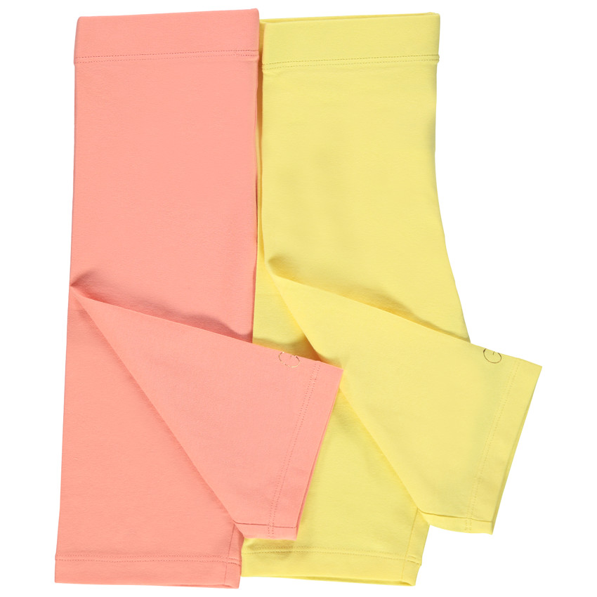 Pack de 2 pantalones ciclistas unis de algodón para niña 