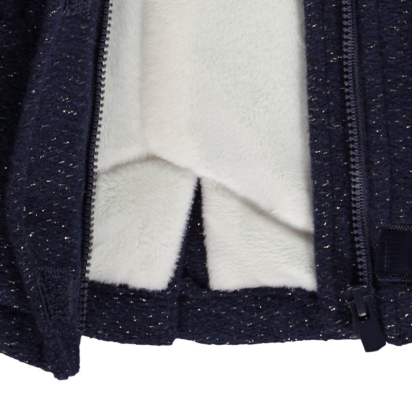 Abrigo de lana con lurex brillante para niña bebé 