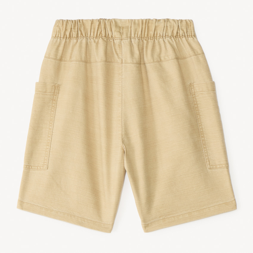 Bermudas lisas con bolsillos de carpintero para niño 