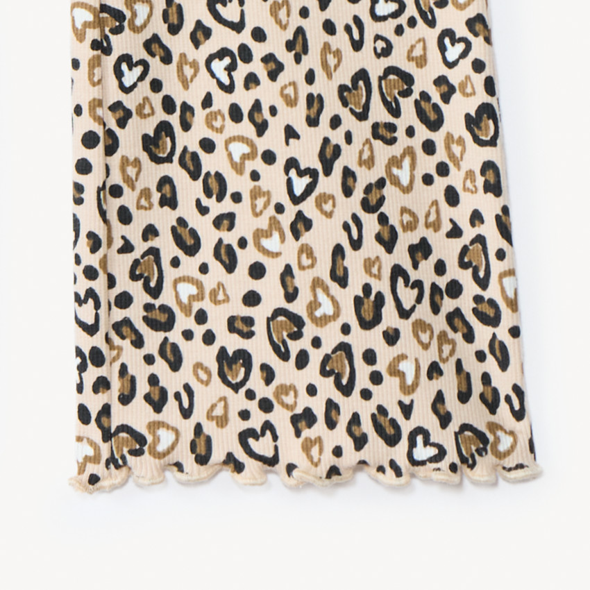 Legging évasé imprimé léopard pour fille 