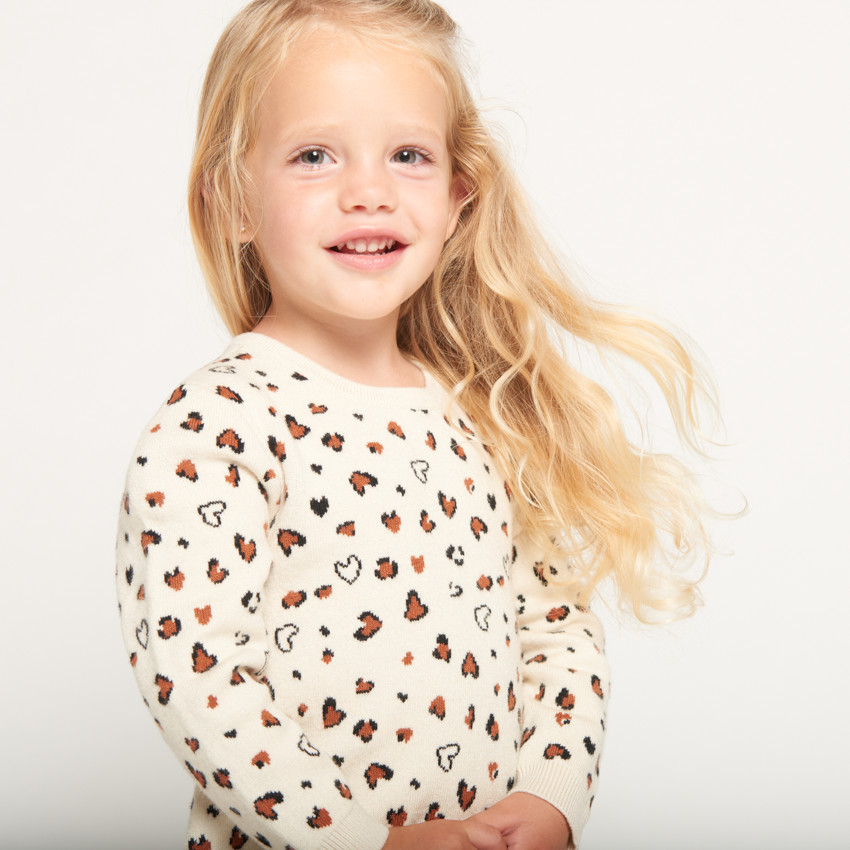 Vestido de punto con motivos fantásticos para bebé niña 