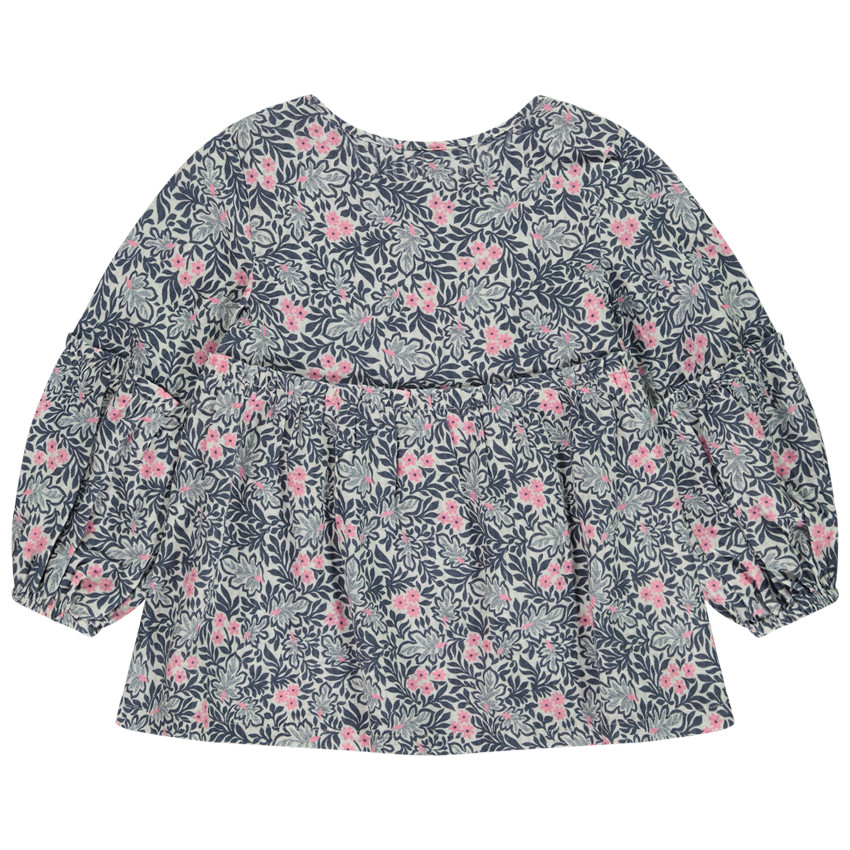 Túnica de manga larga con estampado de flores para niña 