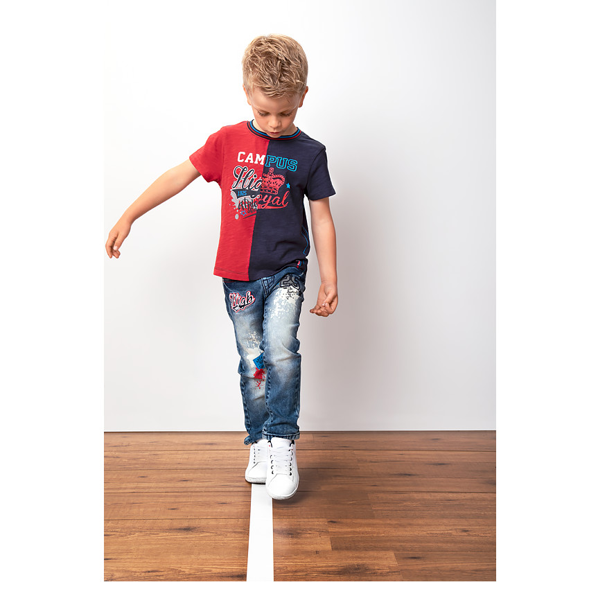 Vaqueros con efecto desgastado y manchas de pintura estampadas  Additional Vaqueros con efecto desgastado y manchas de pintura estampadas